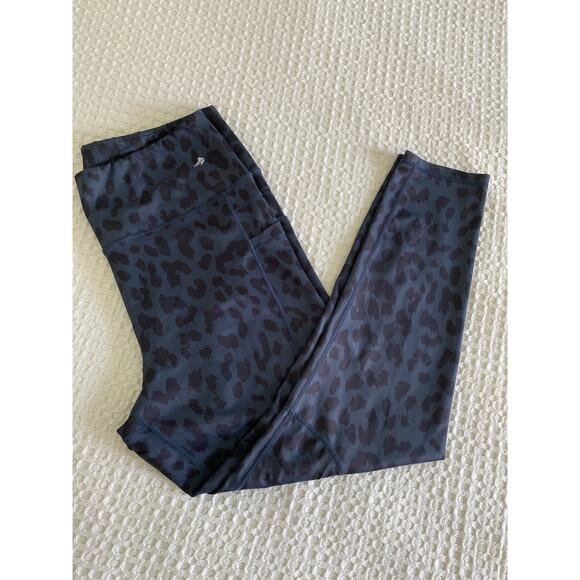 CompressionZ‎ Women's 5XL High Waist Leopard Print Leggings Side Pockets - Picture 3 of 7